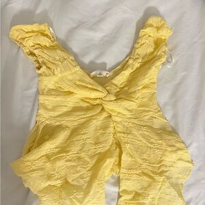 PacSun Sunny Yellow Ruffled Blouse
